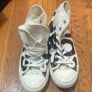 Polka Dot High-Top Sneakers